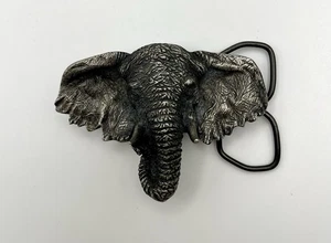 Fibbia cintura peltro elefante vintage anni 80 aceto fonderie safari fauna selvatica - Foto 1 di 5