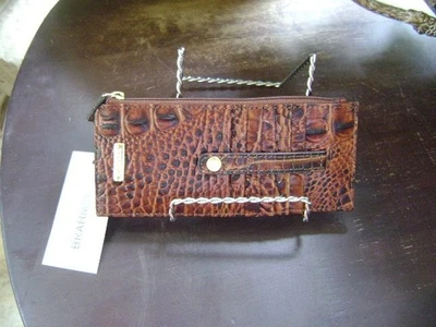 Cartera para tarjeta de crédito Brahmin nueva con etiquetas Pecan Melbourne cocodrilo incrustaciones cuero Foto 1 de 4