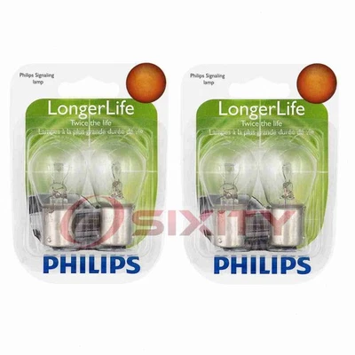2 pc Philips Rear Turn Signal Light Bulbs for Triumph GT6 Spitfire TR6 TR7 ka - Image 1 of 4