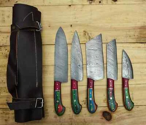 HANDGESCHMIEDETES DAMASTSTAHL KOCHMESSER Set Küchenmesser Beste USA Geschenke - Bild 1 von 6