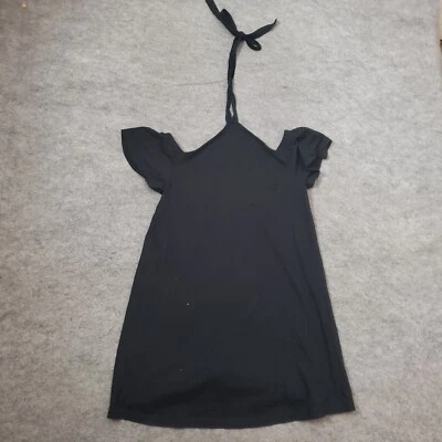 Vestido para mujer Asos 2 negro cambio manga hombro frío halter básico informal damas Foto 1 de 4