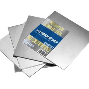 Stainless Steel Sheet Plate Brushed Polish 0.9mm Thick Multiple Sizes - Picture 1 of 10