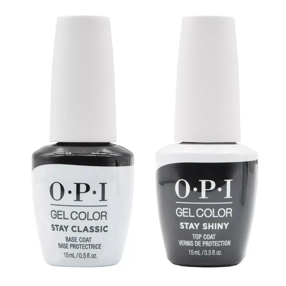 OPI Gel Color Stay Shiny Top Coat & Stay Classic Base Coat Soak Off Gel - Image 1 of 1
