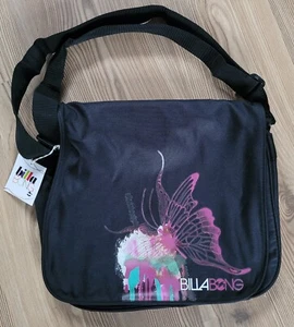 BILLABONG Girl's Black & Pink Butterfly School Satchel Bag - New With Tags - Imagen 1 de 6