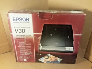 Epson Perfection V30 Photo Scanner Flat Bed + USB CABLE Boxed - Picture 1 of 12