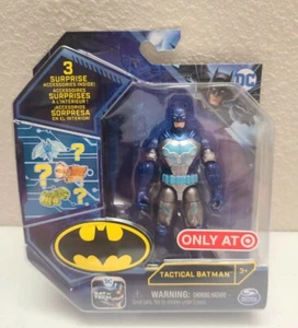 DC Spin Master TACTICAL BATMAN 4" Action Figure Bersaglio Esclusivo con 3 Sorprese - Foto 1 di 7