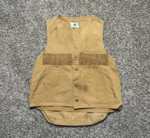 Vintage Black Sheep Hunting Vest Medium Canvas Mens Pockets Japan Made 1950s - Picture 1 of 21