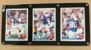 BUFFALO BILLS 3 CARD PLAQUE FRANK REICH THURMAN THOMAS JAMES LOFTON - Picture 1 of 1