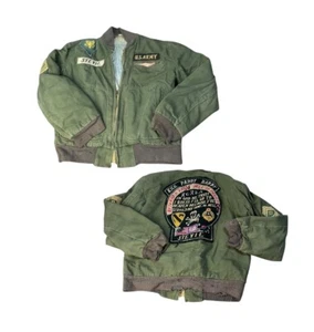 Korean War Era Vintage 50’s US Army Tour TRASHED Ultra Rare Kids Tanker Jacket - Picture 1 of 14
