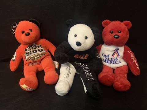 Dale Earnhardt Bears Daytona 500 Team Beans NASCAR  # 3 # 8 2001 & 2004 Lot Of 3 Cover
