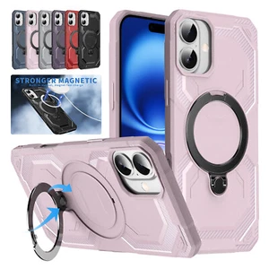 Für iPhone 16 15 Pro Max 14 13 12 11 Stoßfest Magnet MagSafe Ring Ständer Hülle - Bild 1 von 55