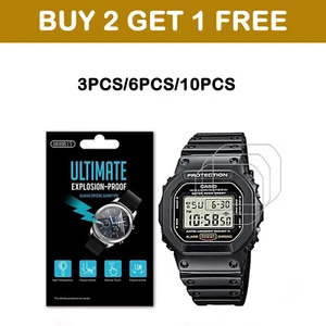 10PCS For Casio DW5600 DW9052 GWM5610 GW5000 DW5035 Sport Watch Protection Film - Picture 1 of 6
