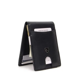 Portafoglio rfid slim porta carte di credito con clip per contanti porta tessere - Foto 1 di 22