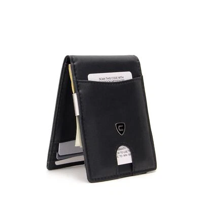 COMPRIBENE Portafoglio rfid slim porta carte di credito con clip per contanti porta tessere