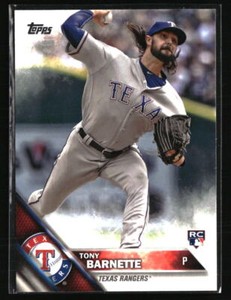 Tony Barnette RC 2016 Topps Update #US135  Baseball Card