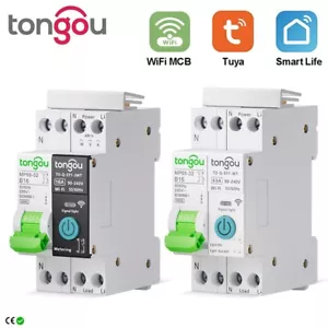 TUYA MCB WIFI Interruttore Intelligente Interruttore di Circuito con Misurazione 1P 32A per Smart Home - Foto 1 di 6