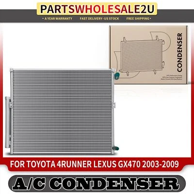 Condensador de CA con soporte y receptor secador para Toyota 4Runner Lexus GX470 03-09	 Foto 1 de 4