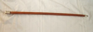 19TH FRENCH CANE SILVER HANDLE MERCURY MARK ENGRAVED SILVER CARVED BAMBOO SHAFT - Picture 1 of 11