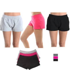 Women's Athletic Sweat Shorts Casual Lounge Sports Gym Walking Yoga Cotton S M L - Picture 1 of 2
