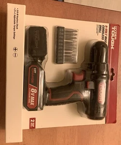 HYPER TOUGH 8-VOLT MAX LITHIUM-ION CORDLESS DRILL 21+1 Adjustable Torque Sealed - Picture 1 of 8