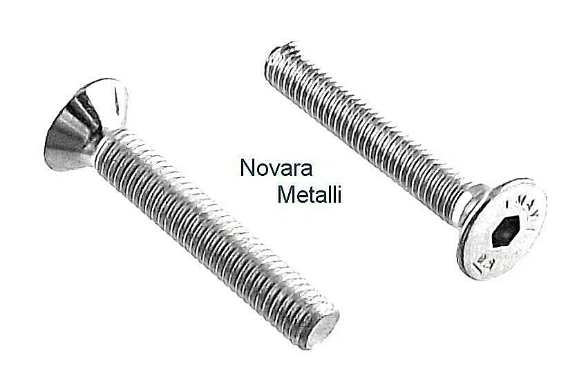 100 viti Brugola Testa Piana Svasata M5x35 zincate 10.9 screws vis tornillos  - Immagine 1 di 1