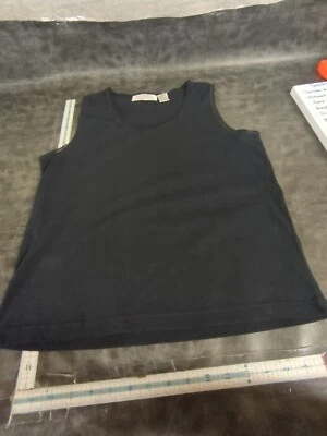 Camiseta sin mangas Reference Point XL negra elástica vintage para mujer Foto 1 de 4