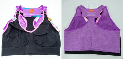 Hanes Racerback Sports Bras Lot of 2 Fit to Perfection Size 3XL NWT Multi Colors - Image 1 of 4