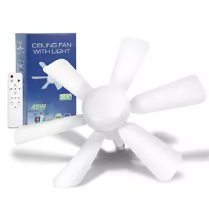 20.9" 6-Blade LED Ceiling Fan with Light, Flush Mount Kit, Remote Control - Picture 1 of 11