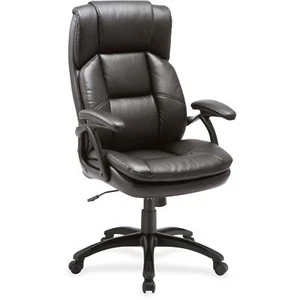 Lorell Black Base High-back Bonded Leather Executive Office Chair Model 59535 - Picture 1 of 1