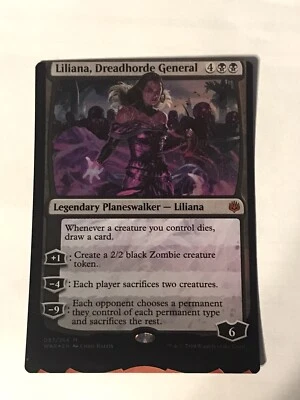MTG NFC "miscut" Foil Liliana, Dreadhorde General War of the Spark  - Image 1 of 2