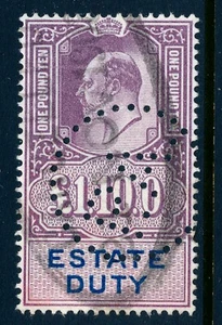 Great Britain £1.10 Estate Duty fiscal, revenue stamp, used Forbin 33a #2 - Picture 1 of 4