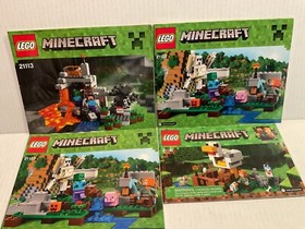 Lego Minecraft instructional manuals ONLY 21113, 21123 (2x), 21140 lot of 4