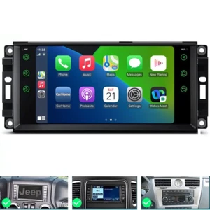 Car Radio Stereo For Jeep Wrangler 2007-2017 JK Apple Carplay Android 13 GPS SWC - Picture 1 of 14