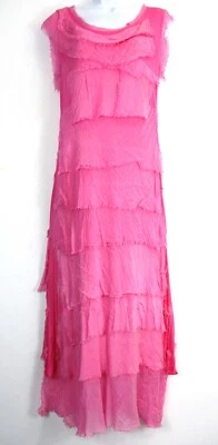 Ladies Lagenlook 30% Silk(ruffles) 70% Viscose(base) Dresses OneSize: Regular - Image 1 of 4