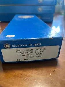 Bethlehem Car Works -Brass sides B&O HO 78’ Coach A18 kit 611 Pro Custom Hobbies - Picture 1 of 5
