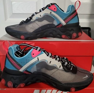 NEW AUTHENTIC NIKE REACT ELEMENT 87 "'BLUE CHILL SOLAR RED" MEN'S  US 4 - Picture 1 of 4