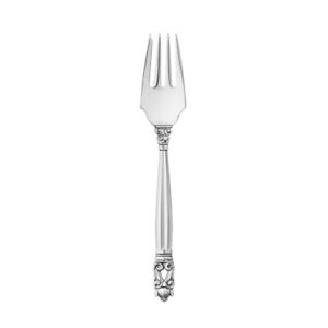 Georg Jensen. Sterling Silver Salad Fork - Acorn / Konge