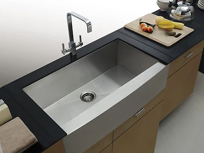 KBFmore 36" 16G Bajo Montaje Acero Inoxidable Delantal Delantal Fregadero de Cocina Frontal Foto 1 de 4