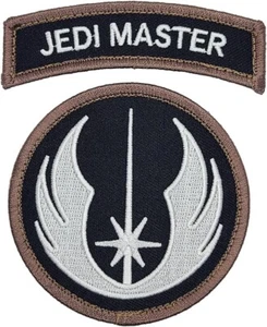 Jedi Order Jedi Master Tab Morale Patch -2PC Bundle -HOOK BACKING - Picture 1 of 1