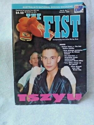  BOXING MAGAZINE THE FIST 1993 JAN 50 PAGES KOSTYA TSZYU TONY MILLER - Image 1 of 3