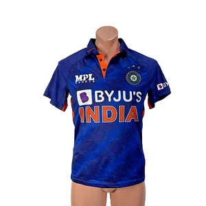 MPL Sports Team Indien Cricket blau offizielles Poloshirt Trikot Herren Small - Bild 1 von 11