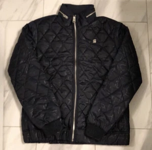 G-Star Raw Men's Meefic Quilted Jacket Dark Blue $180 New - Picture 1 of 3