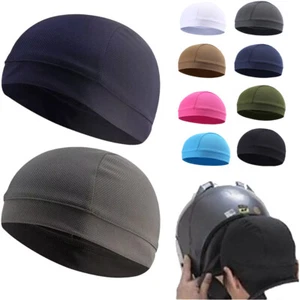 Cooling Moisture Sweat Wicking Dome Skull Cap Sport Helmet Liner Bald Beanie Hat - Picture 1 of 19