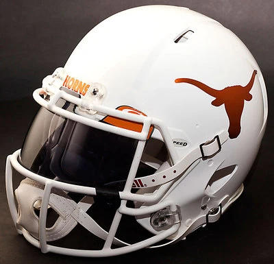 *CUSTOM* TEXAS LONGHORNS NCAA Riddell SPEED Full Size Replica Football Helmet - Image 1 of 4