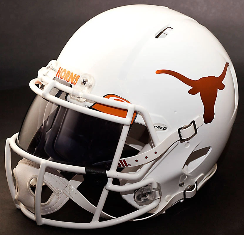 *PERSONALIZADO* TEXAS LONGHORNS NCAA Riddell VELOCIDAD Tamaño Completo Réplica Casco de Fútbol Foto 1 de 4