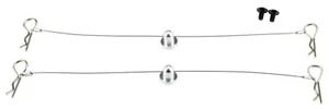 Apex RC Products 165mm Body Clip Lanyard w / Silver Aluminum Mount #4036S  - Imagen 1 de 4