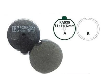 Pastillas de freno EBC FA035 para rueda de radios Suzuki GS400 GS750 GS750E Foto 1 de 2