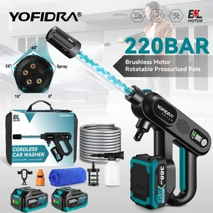 220BAR Cordless High Pressure Washer Spiral Jet Washer Water Gun 2 Battery UK - Picture 1 of 12