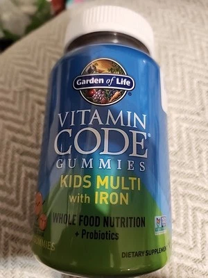 Vitamin Code Gummies, Kids Multi with Iron, Orange 90 Gummies EXPIRATION 06/2026 - Image 1 of 3
