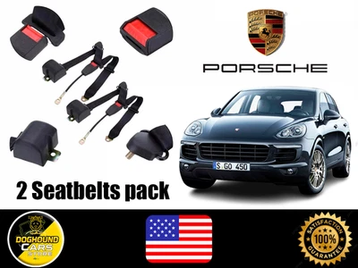 Para Todos Porsche 2 Cinturones de Seguridad Asientos Delanteros Alta Calidad Liberación Rápida Elástico Foto 1 de 4